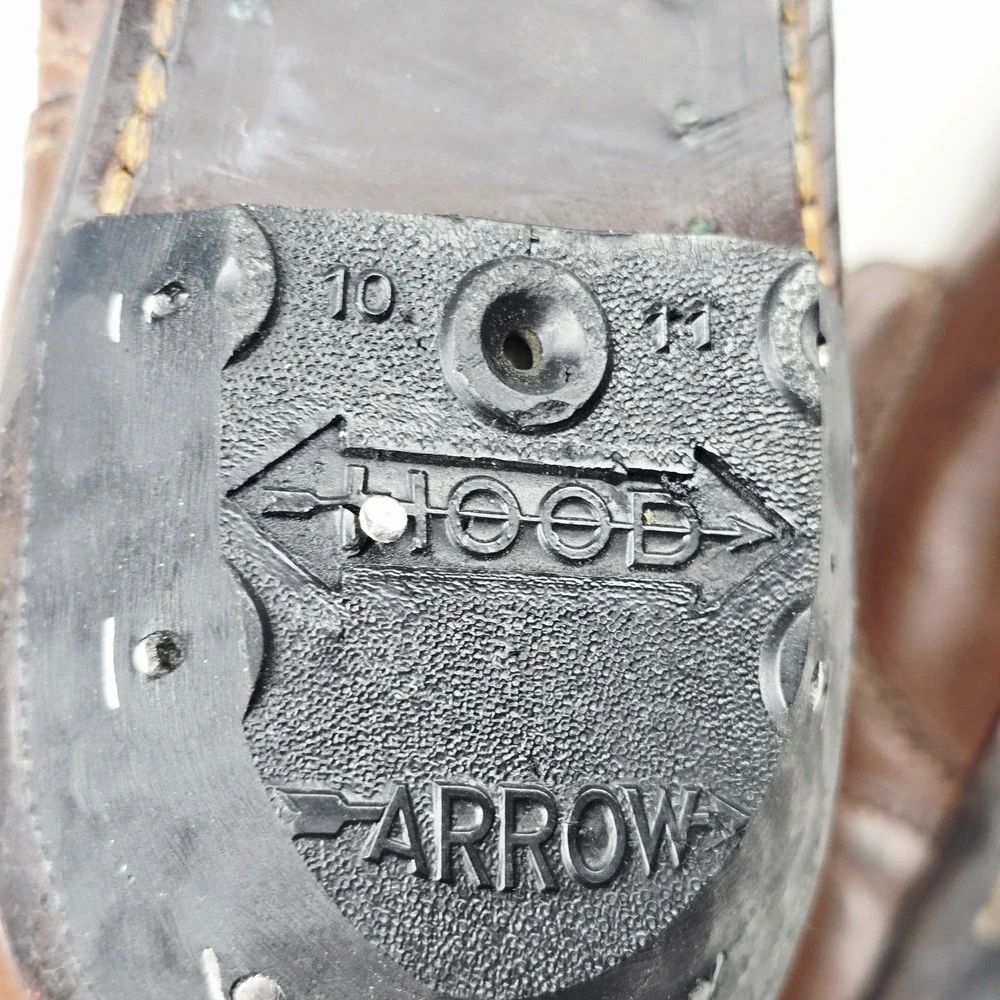 Vintage Brown Leather Cap Toe Orthopedic‎ Boots Men's Size 8C Welt Arrow Hood